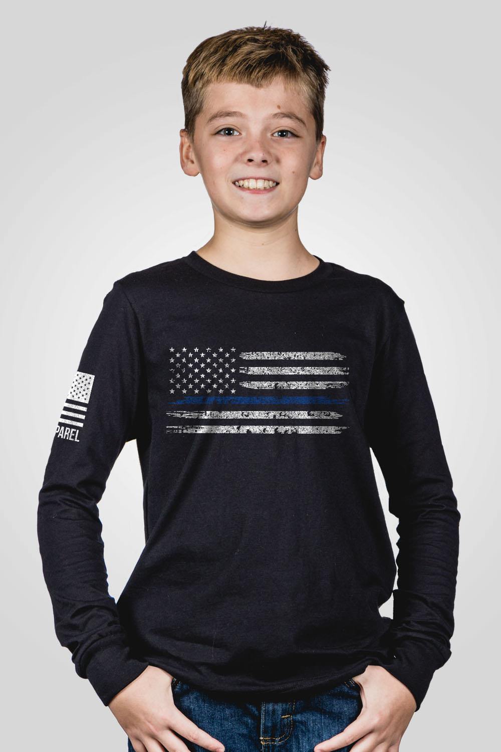 Thin Blue - Youth Long Sleeve