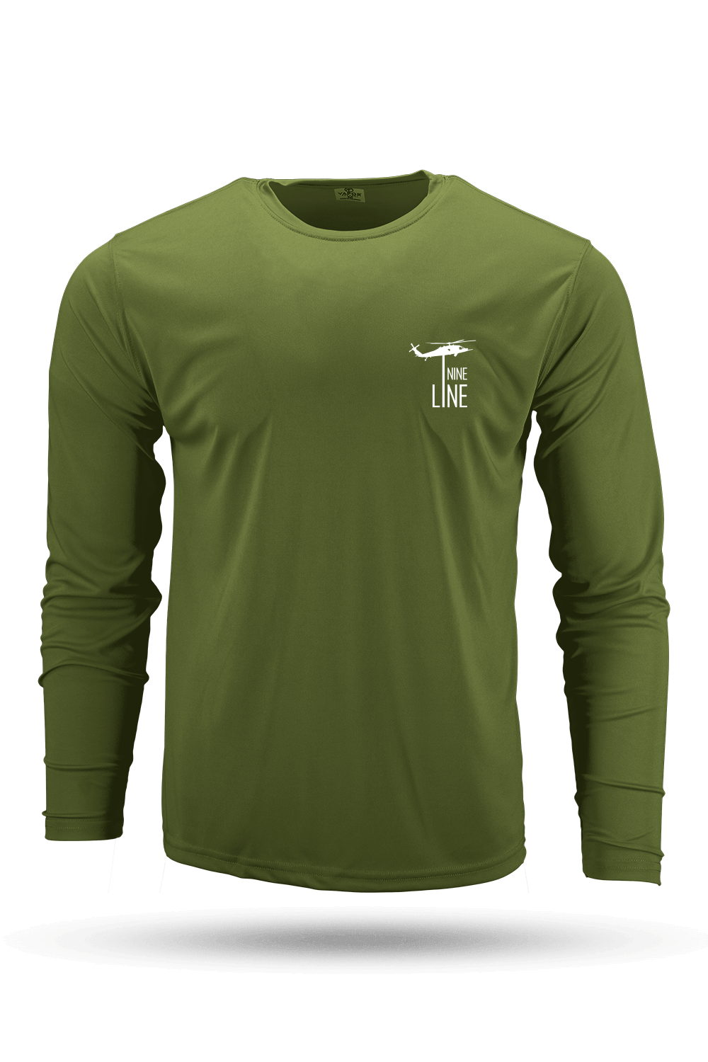 Dropline Logo - Moisture Wicking Long Sleeve T-Shirt