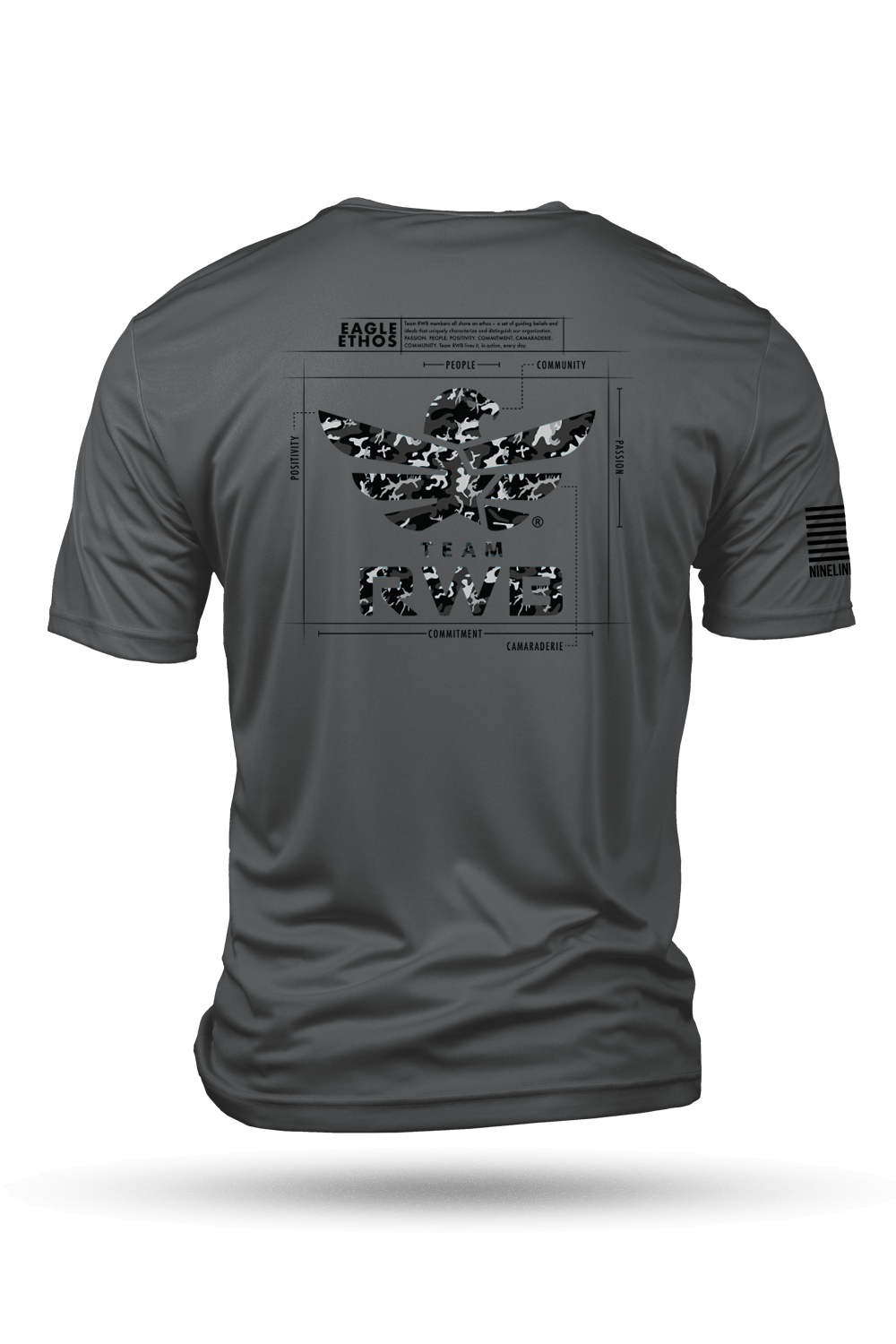 Men's Moisture Wicking T-Shirt - Team RWB Eagle Ethos Schematic