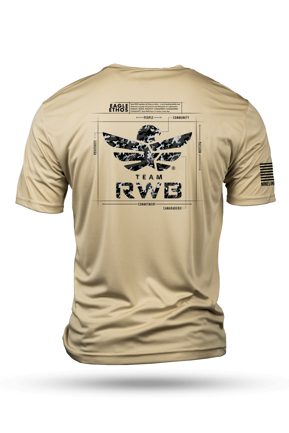 Men's Moisture Wicking T-Shirt - Team RWB Eagle Ethos Schematic