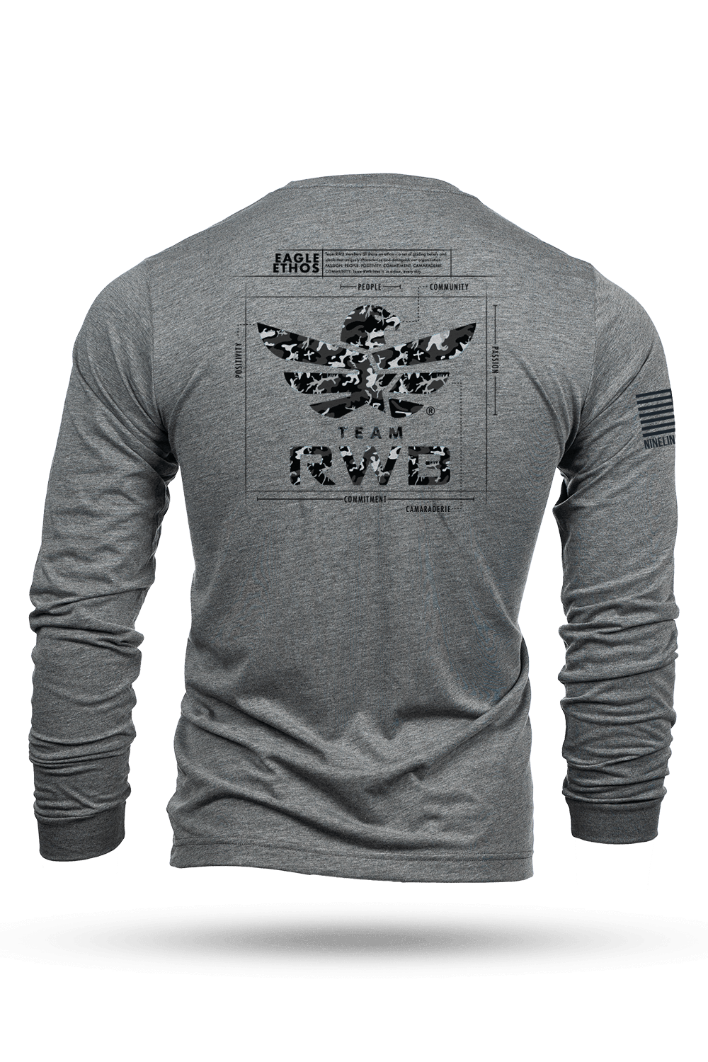 Team RWB Eagle Ethos Schematic - Long-Sleeve T-Shirt
