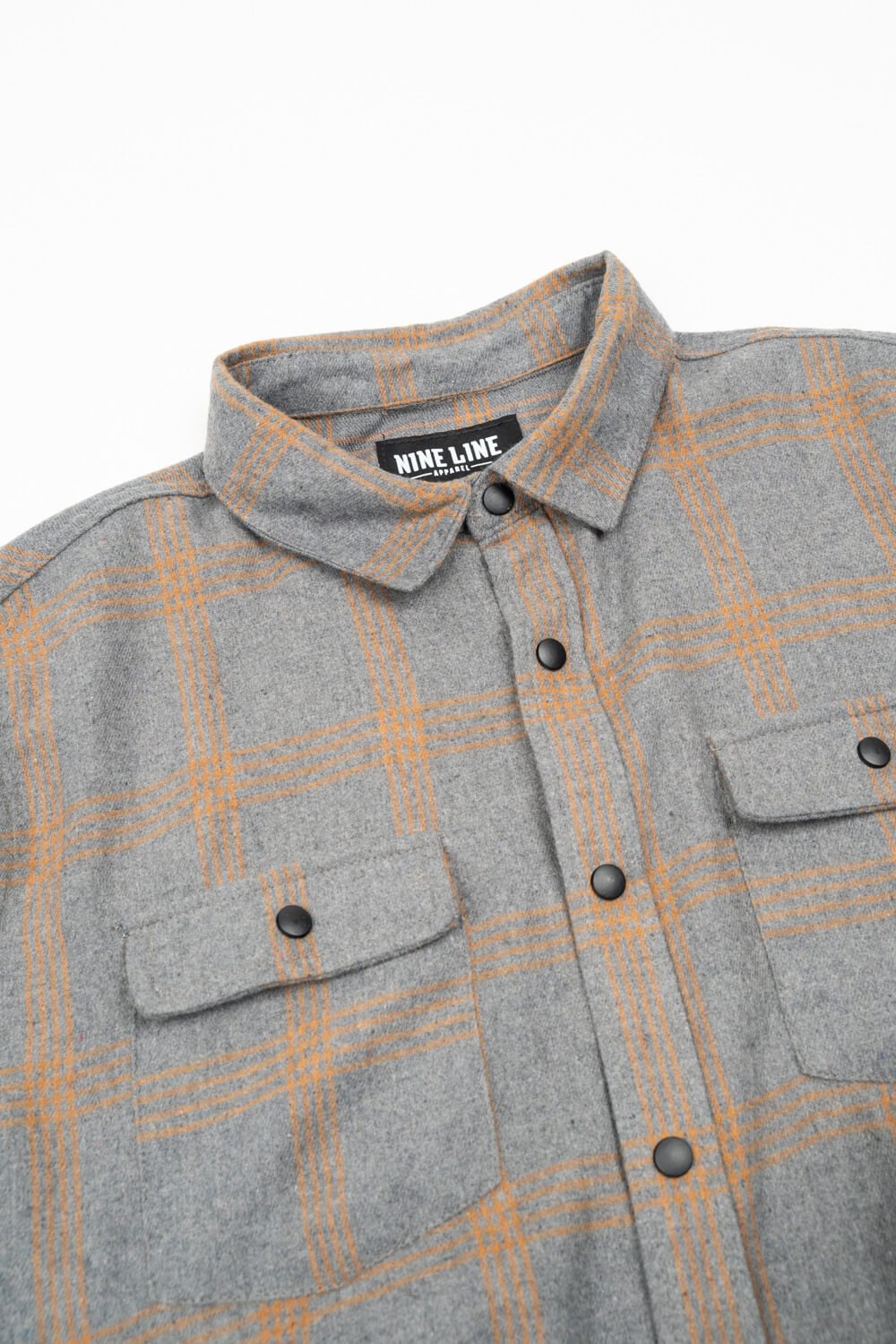 Button-Up Snap Flannel Shirt
