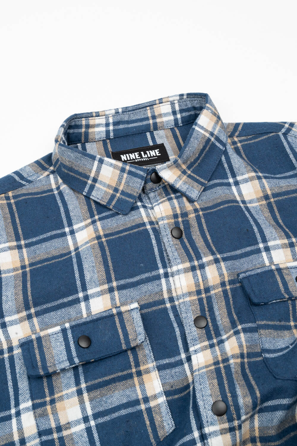 Button-Up Snap Flannel Shirt