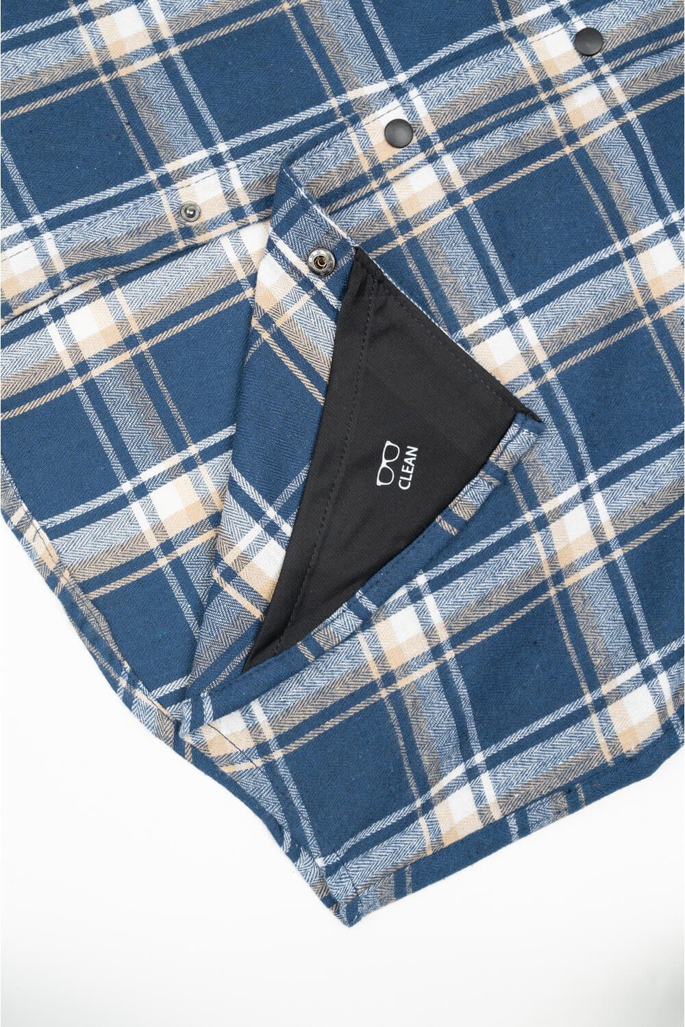 Button-Up Snap Flannel Shirt
