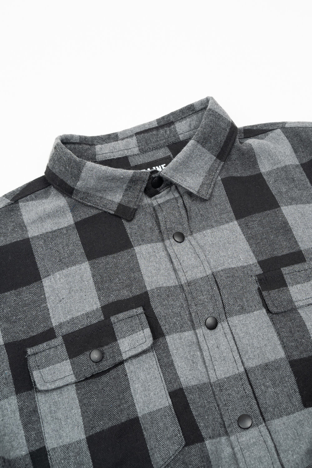 Button-Up Snap Flannel Shirt