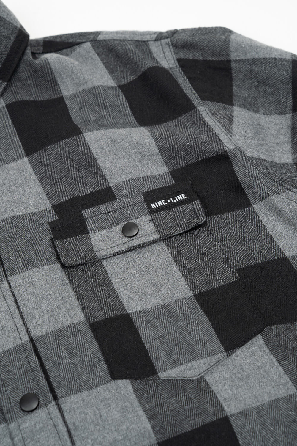 Button-Up Snap Flannel Shirt