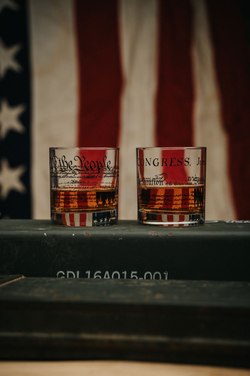 Constitution and Declaration Whiskey Glass Pair