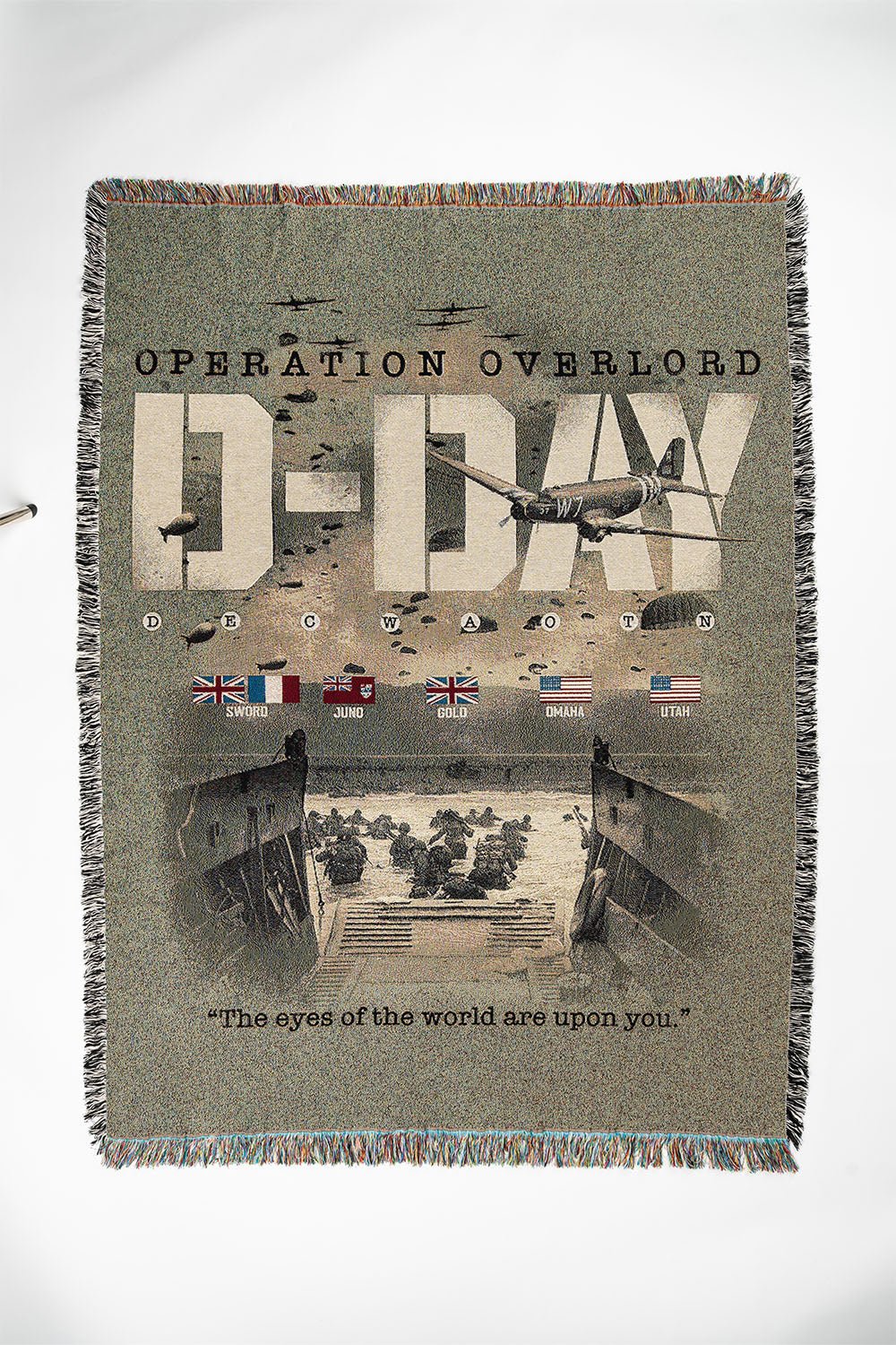 The History List Commemorative D-Day Blanket