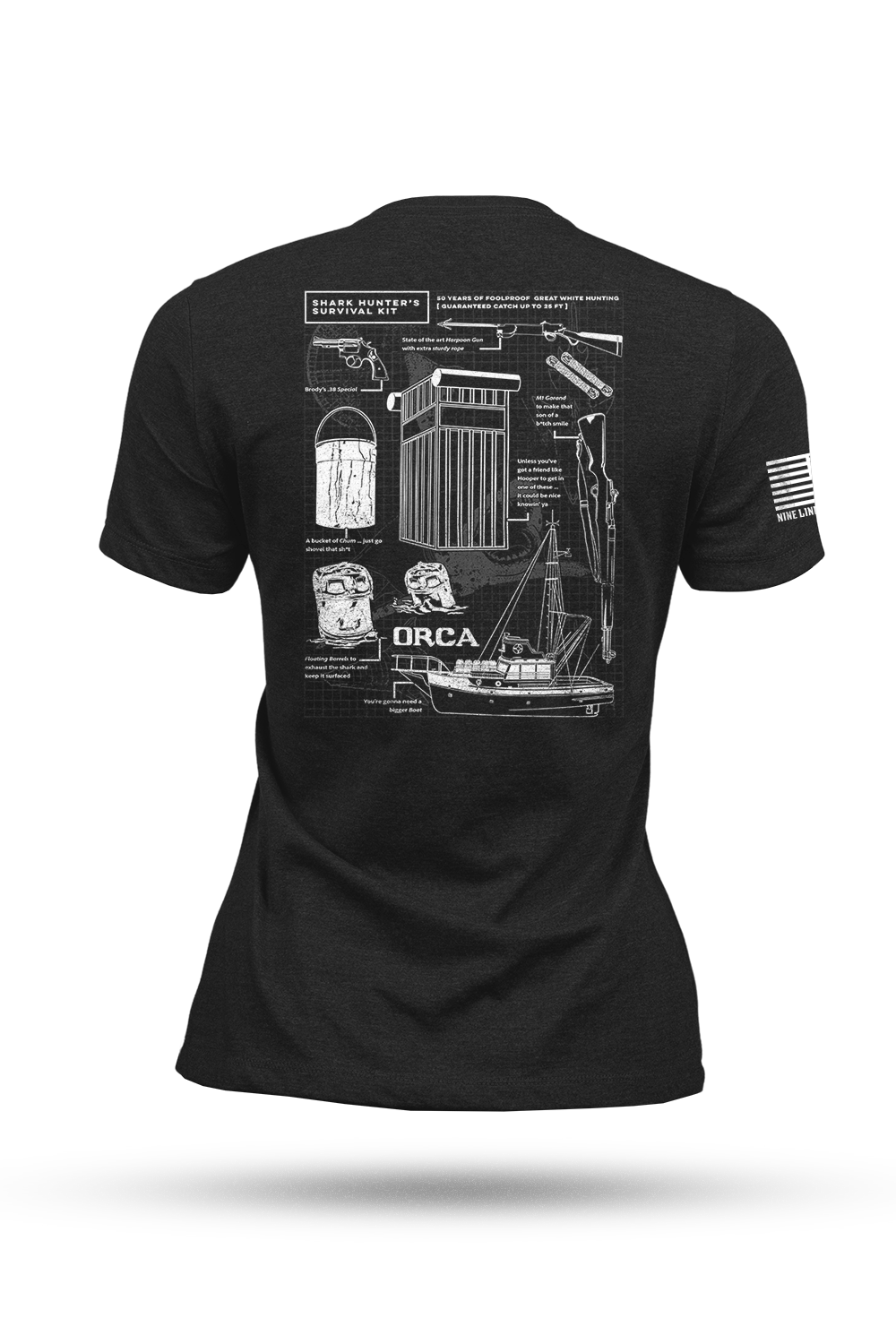 Shark Hunter Schematic - Women's T-Shirt