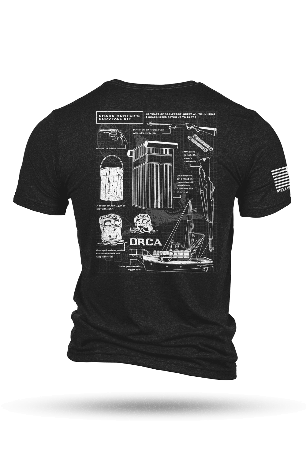 Shark Hunter Schematic - T-Shirt