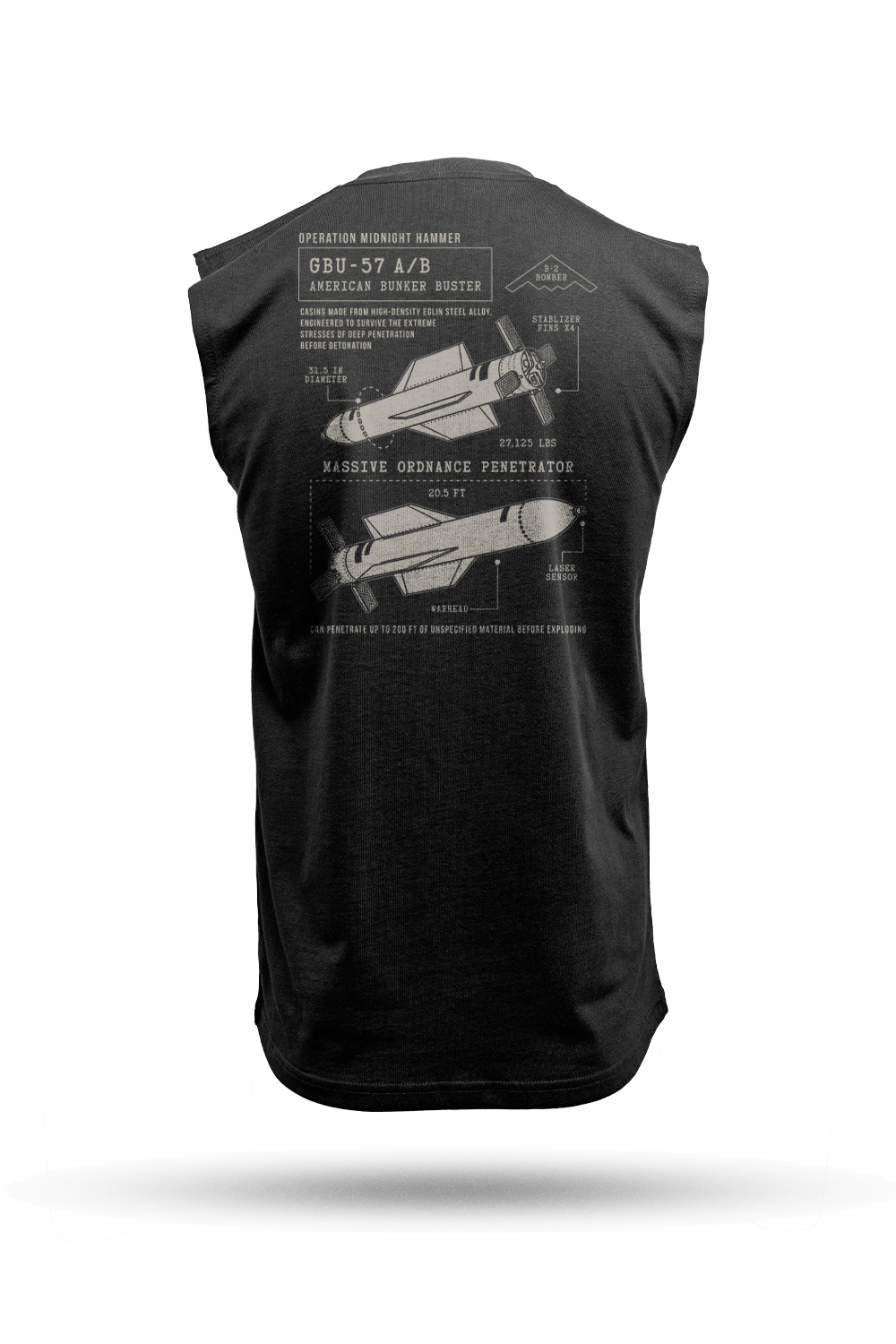 Bunker Buster Schematic - Men's Muscle Tank Top